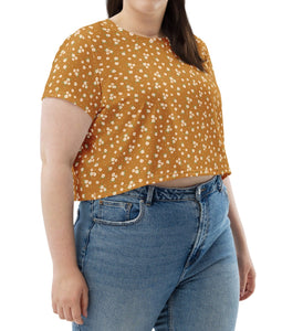 Field of Gold Floral Crop Tee