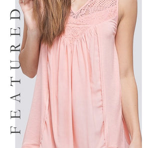 Featured - Light Coral Sleeveless Top