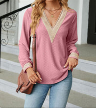 Meredith V-Neck Long Sleeve Blouse (S-2XL) 8 Colors