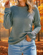 Avery Knit Drop Shoulder Long Sleeve Top (S-XL)