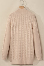 Jade Oversize Chunky Cable Knit Midi-length Cardigan (S-XL)