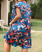 Palmer Plus Size Ruffled Short Sleeve Dress (1X-4X)