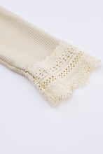 Isabella Texture Lace Trim Long Sleeve Top (S-2XL)