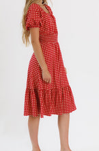 Sweetheart Red Check Smocked Dress (S-2XL)