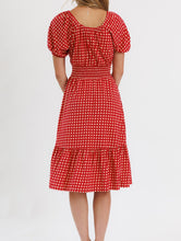 Sweetheart Red Check Smocked Dress (S-2XL)