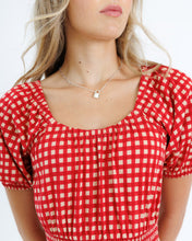 Sweetheart Red Check Smocked Dress (S-2XL)