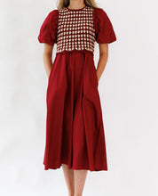 Elevate Red Dress & Crochet Vest Set (XS-2XL)