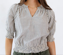 Penelope Grey Stripe Top (XS-2XL)