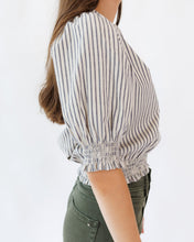 Penelope Grey Stripe Top (XS-2XL)