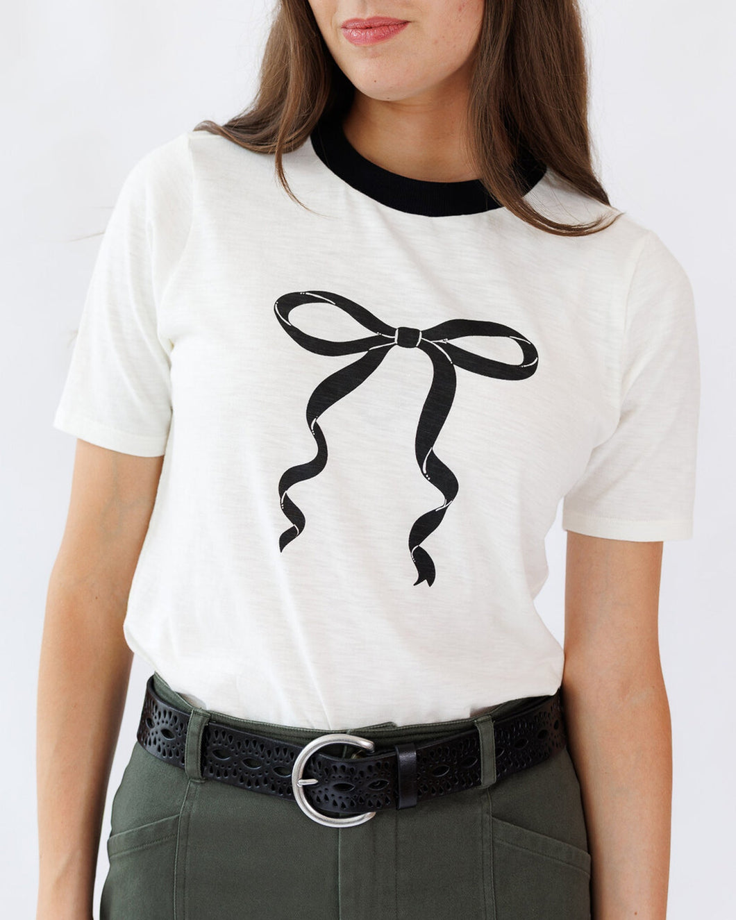 Demure Bow Tee (XS-2XL)