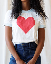 Heart to Heart Ringer Tee (XS-2XL)