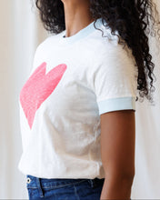 Heart to Heart Ringer Tee (XS-2XL)