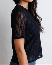 Laid Back Black Lace Tee (XS-2XL)