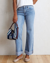 Mid-Rise Wide Stripe Jeans (25-32)