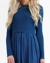 Soho Dark Blue Satin Dress (XS-2XL)