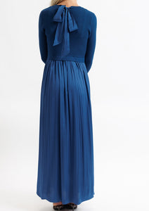 Soho Dark Blue Satin Dress (XS-2XL)