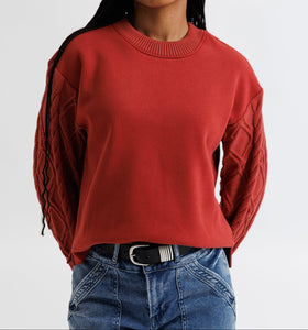 Cable Crew Sweatshirt (XS-2XL)
