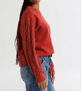 Cable Crew Sweatshirt (XS-2XL)