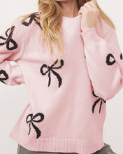 Bow Pattern Round Neck Loose Fit Sweater (S-XL)