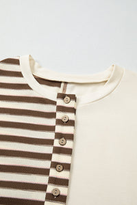 Ariana Stripe Stitched Oversized Sweatshirt (S-XL)