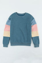 Color Block Round Neck Long Sleeve Sweatshirt (S-XL)