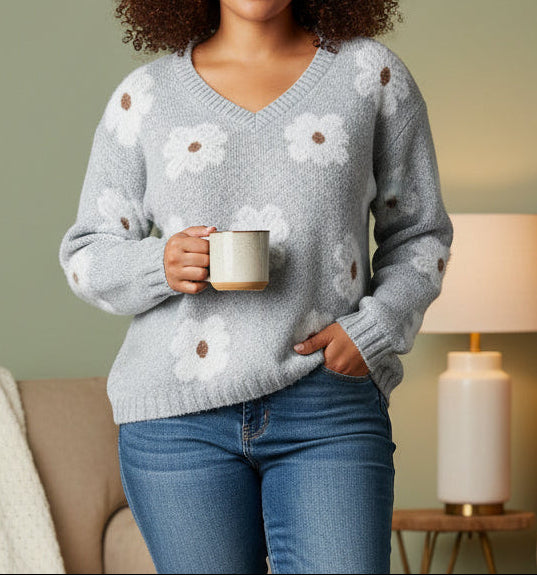 Ava Drop Shoulder Baggy Sweater (S-XL)