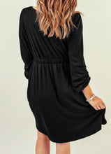 Julianna Button Up High Waist Long Sleeve Dress (S-2XL) 2 Colors