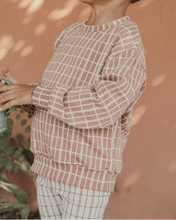 The Printed Sweatshirt - Mauve Check (12m-10)