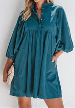 Charlie Corduroy Button Dress (S-XL)