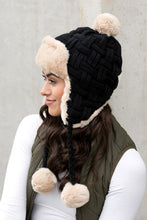 Cable Weave Pom Trapper Hat (OS) 4 Colors