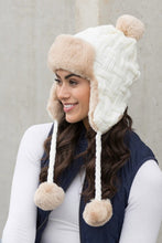Cable Weave Pom Trapper Hat (OS) 4 Colors