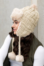 Cable Weave Pom Trapper Hat (OS) 4 Colors