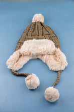 Cable Weave Pom Trapper Hat (OS) 4 Colors