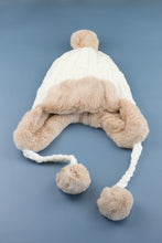 Cable Weave Pom Trapper Hat (OS) 4 Colors