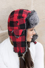 Woman's Buffalo Plaid Trapper Hat (OS) 2 Colors