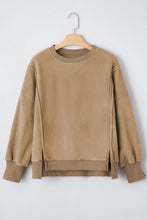 Tatum Fuzzy Sherpa Splicing Pullover Sweatshirt (S-XL)