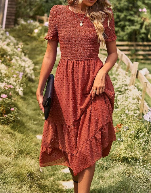 Swiss Dot Midi Dress (S-XL)