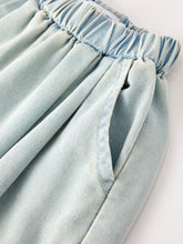 Summer Light Color Denim Lace Girls Set (2-9)