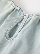 Summer Light Color Denim Lace Girls Set (2-9)