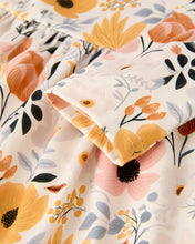 Yellow Gold Floral Long Sleeve Ruffled Girls Dress (2-7)