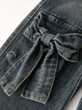 Girls Bow Stretch Wide-Leg Jeans(2-6)