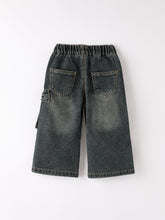 Girls Bow Stretch Wide-Leg Jeans(2-6)