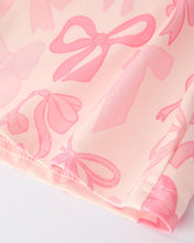 Girls Pink Bow Print Long Sleeve Jumpsuit (2-7)