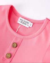 Pink Autumn Patchwork Floral & Plaid Long Sleeve Girls Dress (2-7)
