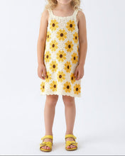 Summer Crochet Sunflower Girl Dress with Headscarf (2-5)