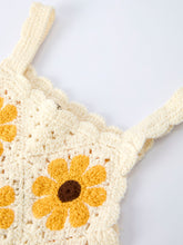 Summer Crochet Sunflower Girl Dress with Headscarf (2-5)