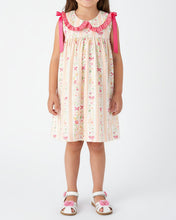 Summer Floral Bow Ruffle Girls Dress (2-6)
