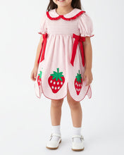 Girls' Plaid Smocked Strawberry Applique Dress (2-6)