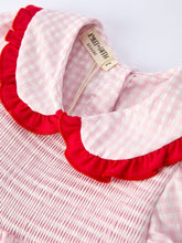 Girls' Plaid Smocked Strawberry Applique Dress (2-6)