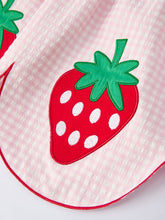 Girls' Plaid Smocked Strawberry Applique Dress (2-6)
